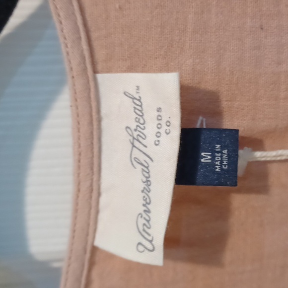 NWT Universal Thread Med "pink" cotton wrap midi dress - Picture 2 of 10